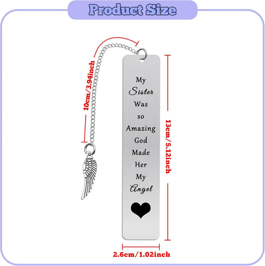 Sympathy Gifts Loss of Sister Gifts Memorial Bookmark Memorial Gifts for Loss of Sister Bereavement Memorial Gift Remembrance Gift Metal Bookmark Condolence Gifts for Loss of Sister Book Lover Gift