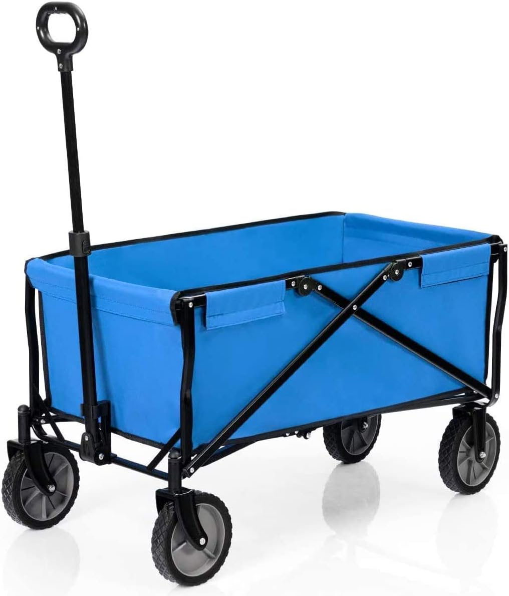 Portable Camping Cart,Outdoor Coapsible Utility Wagon Heavy Garden Portable Hand Cart for Outdoor Beach Garden ping Camping Picnic