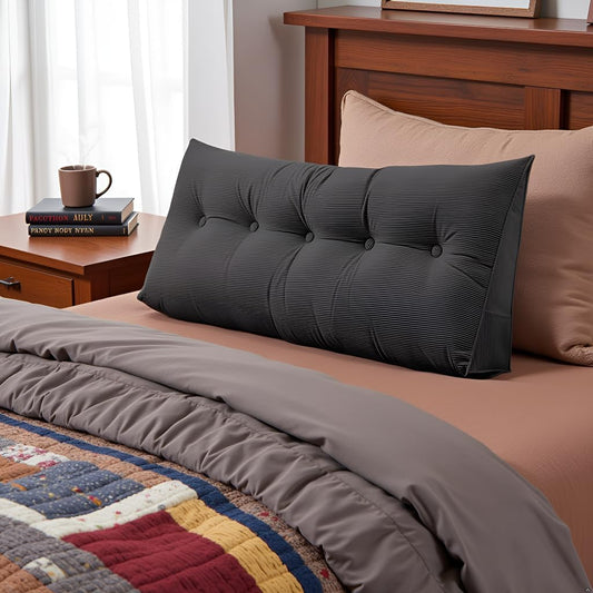 Reading Pillows in Bed Headboard Pillow Large, Wedge Headboard Twin XL, Wedge Headboard Backrest Pillows for Sitting Up Rest Triangle Bolster Cushion Daybed for Dorm (Pink, 40.7x15.7 inch)