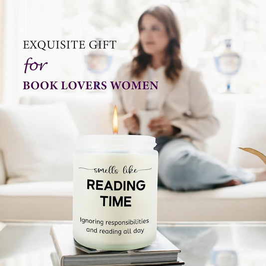 Book Lovers Gifts Candle Women Funny Bookish Accessories Club Themed Gifts for Librarian Book Lovers Women Reader Bookworm