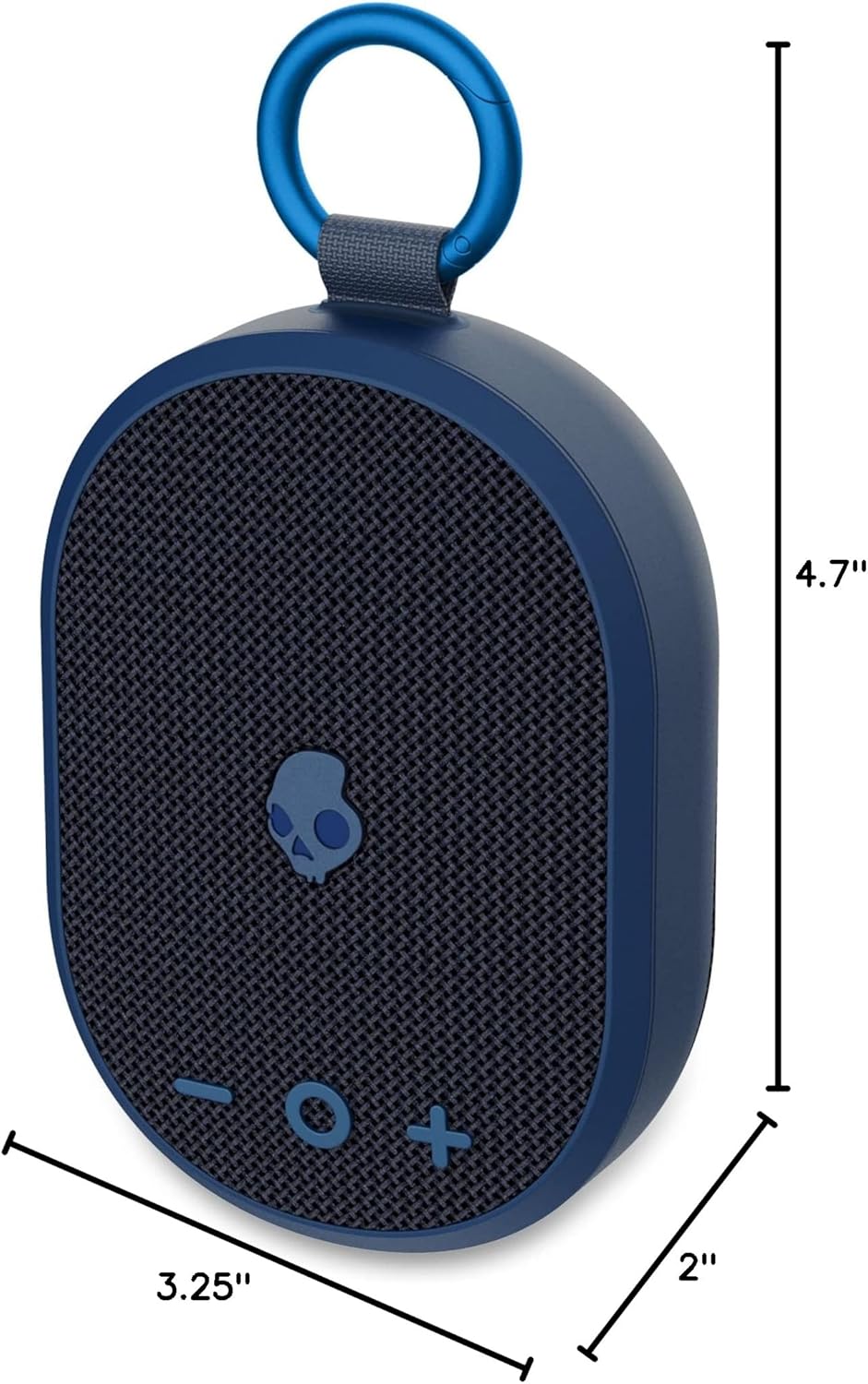 Skullcandy Kilo Wireless Bluetooth Speaker - IPX7 Waterproof Mini Bluetooth Speaker with 24 Hour Battery, Downward Firing Passive Radiator, and True Wireless Pairing - Perfect for Outdoor (Navy)