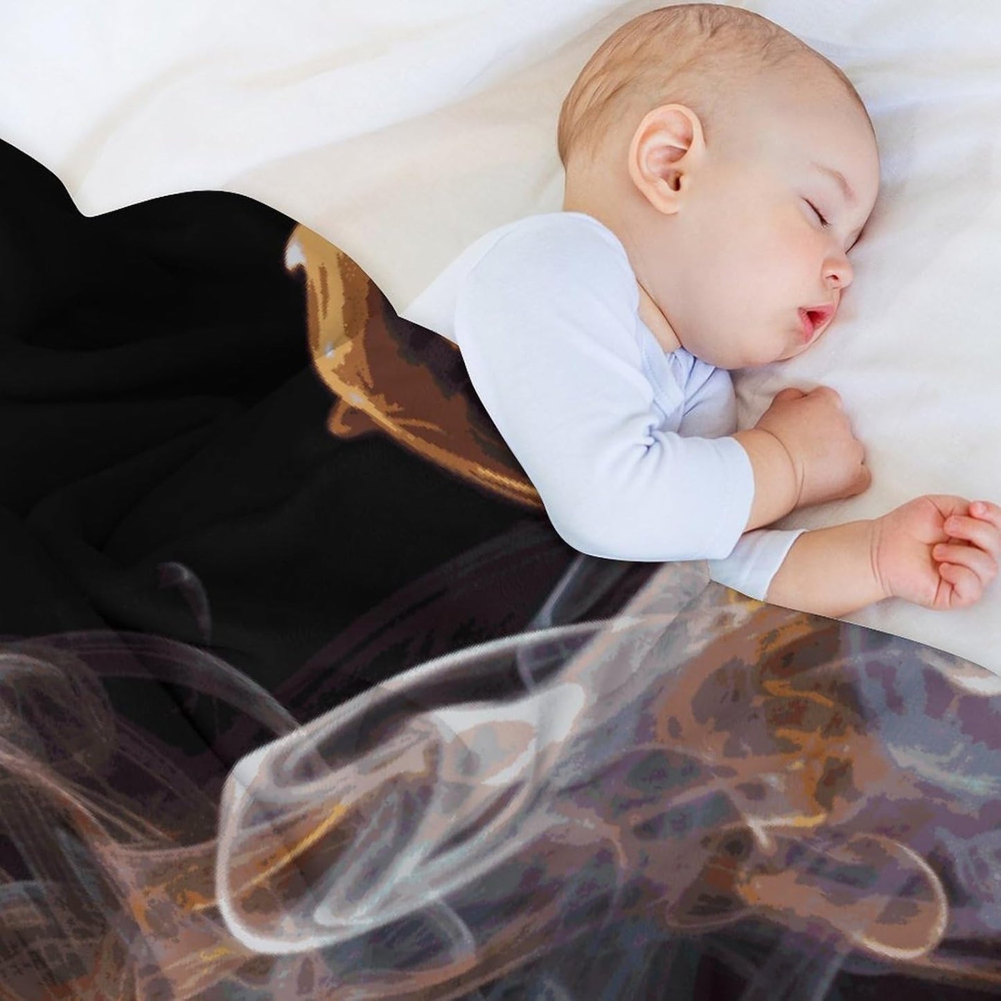 Psychedelic Smoke Blanket Super Soft Lightweight Throw Blanket Cute Cozy Warm Bed Blanket Decorative Fuzzy Blanket All-Season Home Decor Gift for Sofa Couch Living Room 40"*50" (100 * 130cm)