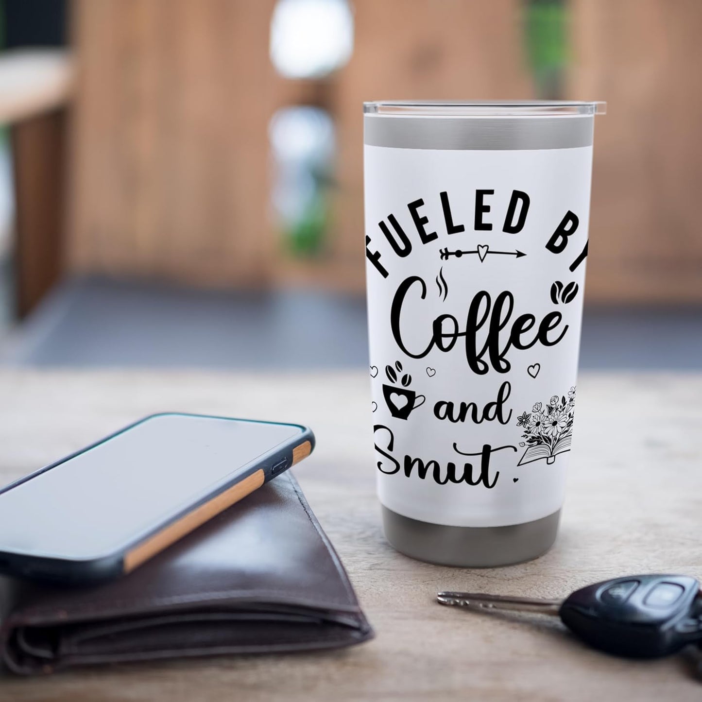 Fueled By Coffee Smut Reader Dark Romance Smutty Book Smutt Stainless Steel Insulated Tumbler