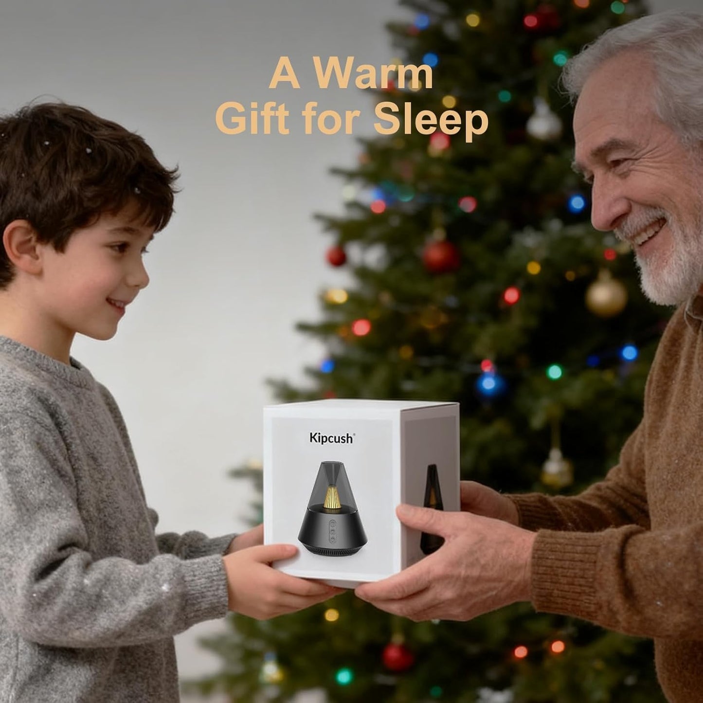 Kipcush Sleep Haven Sound Machine, 30 Non-Looping White & Pink Noise, Adjustable Night Light for Baby and Adult Sleep