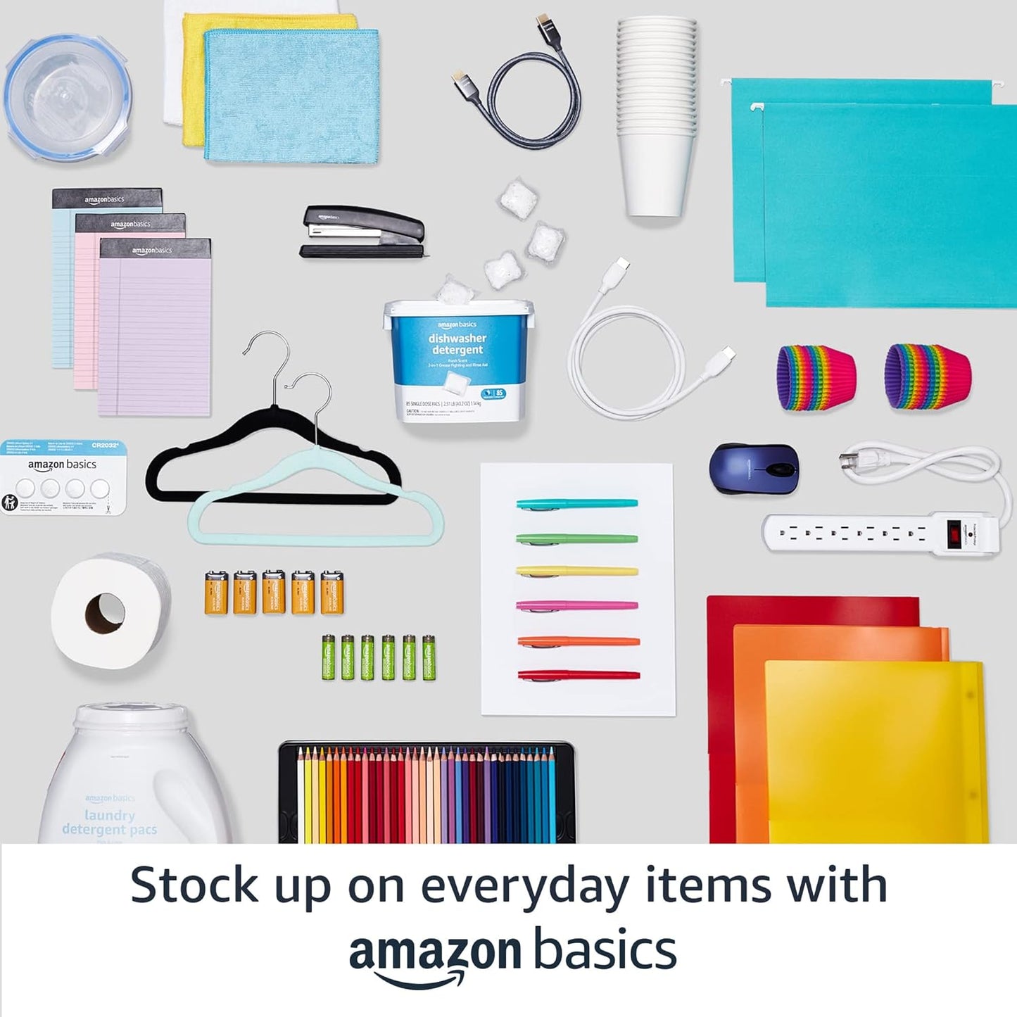 Amazon Basics 3-Shelf Adjustable Heavy Duty Steel Wire Rack Storage Shelving Organizer with Storage Space, Versatility and Ease of Use for Kitchen, Garage, 23.2" L x 13.4" W x 30" H, Black