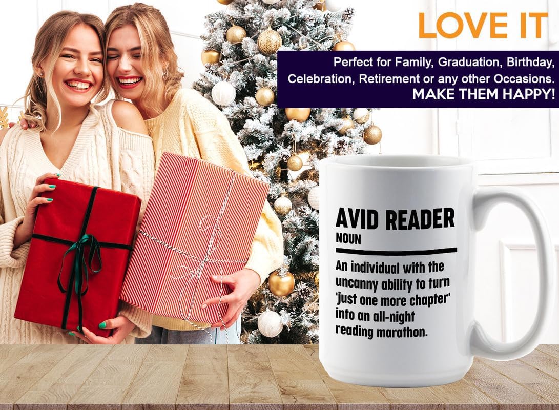 Book Lover Coffee Mug 15oz White - Reading Marathon - Book Lover Gifts For Women Book Club Book Lovers Gifts Bookworm Book Reader Gifts