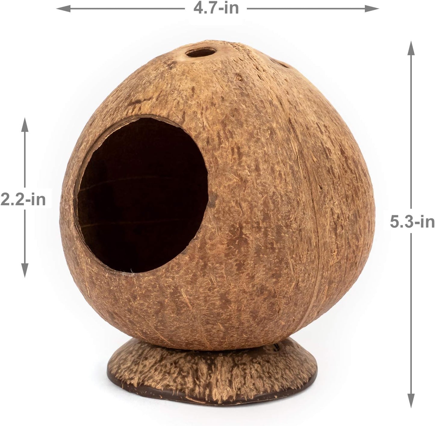 andwe Coconut Hut Hamster House Bed for Gerbils Mice Small Animal Cage Habitat Decor