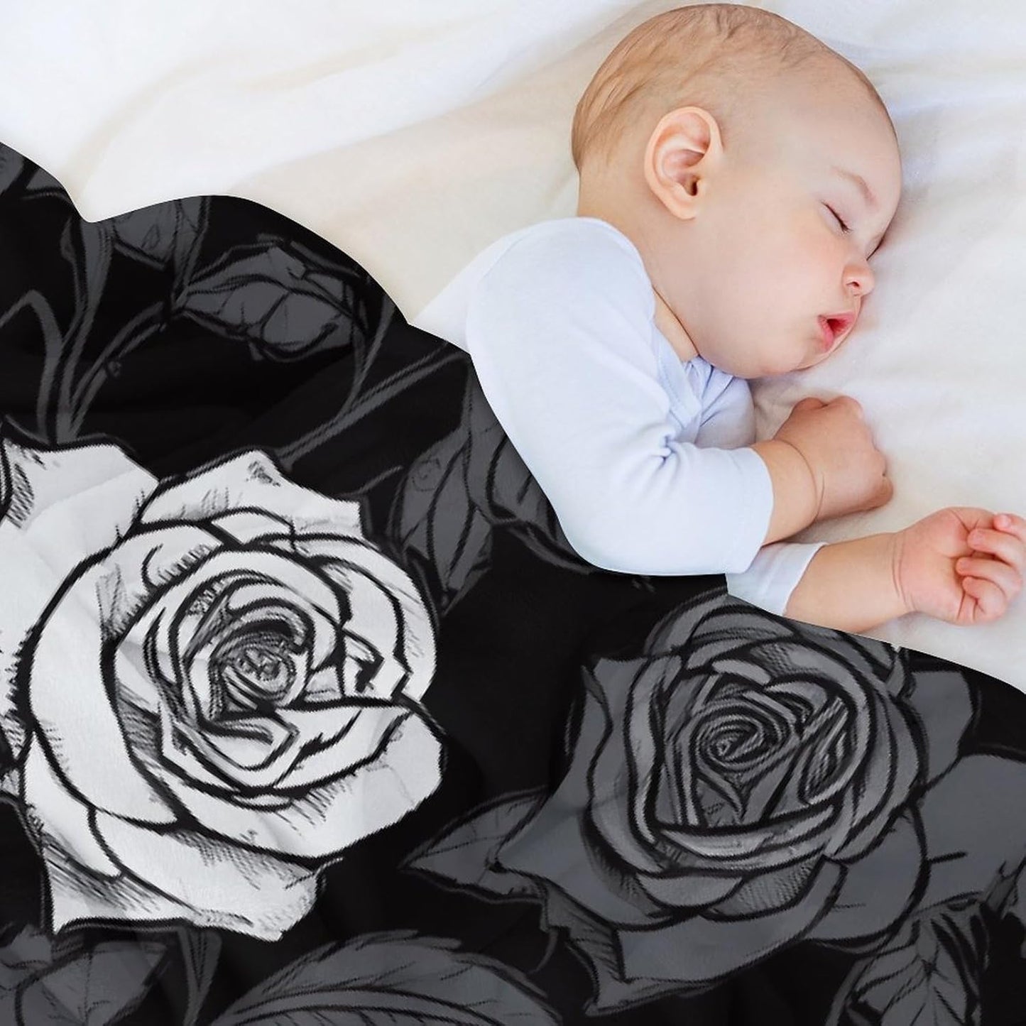 Rose Gothic Blanket Super Soft Lightweight Throw Blanket Cute Cozy Warm Bed Blanket Decorative Fuzzy Blanket All-Season Home Decor Gift for Sofa Couch Living Room 50"*60"(130 * 150cm)