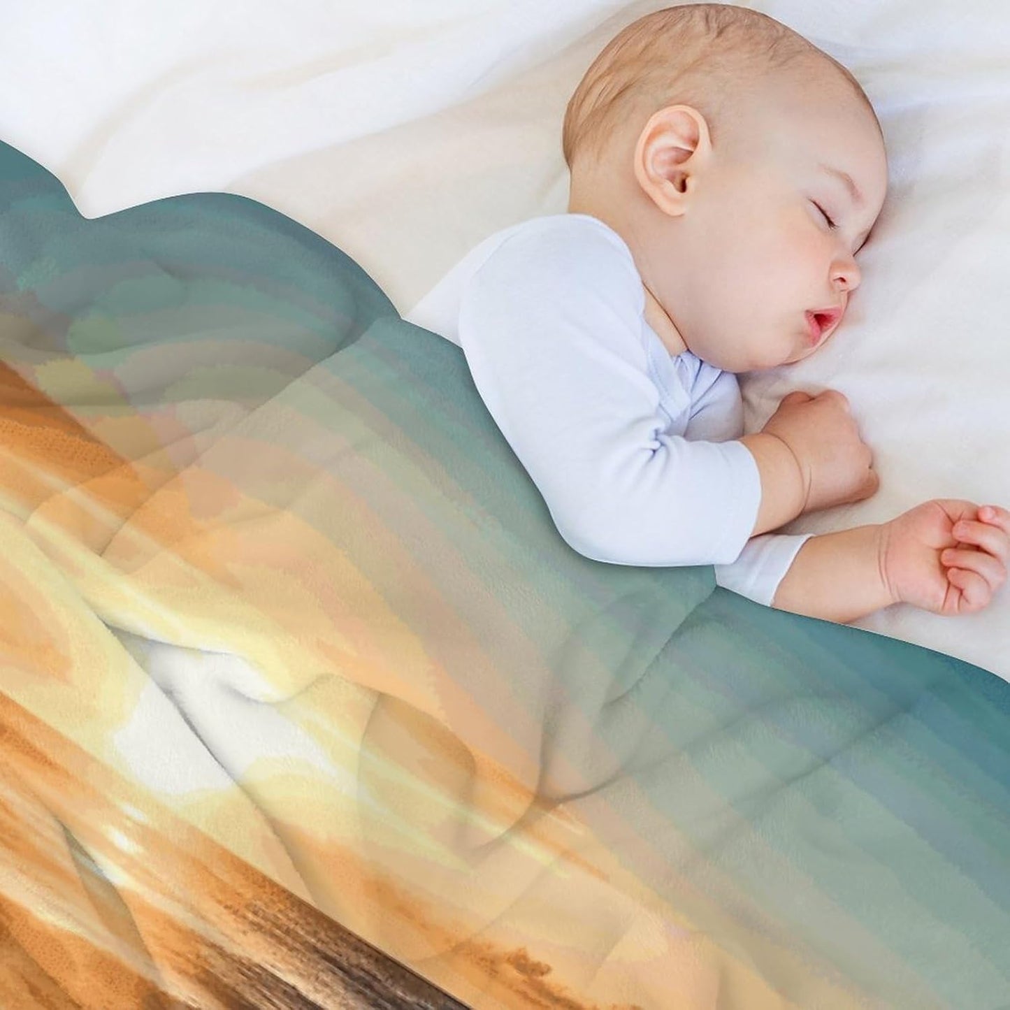 Ocean Sunrise Throw Blanket for Couch Super Soft Warm Lightweight Throw Blankets Cozy Flannel Bed Blanket Cute Decorative Blankets for All Seasons Home Decor Gift 40"*50" (100 * 130cm)