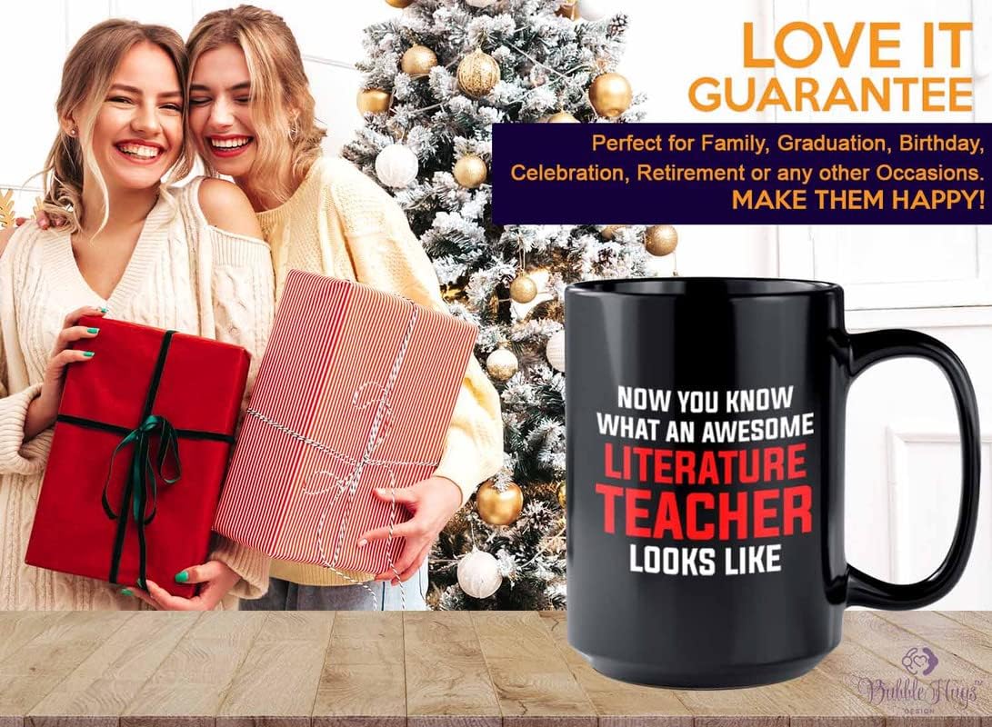 Subject Teacher Coffee Mug 15oz Black - literature teacher looks - Reading Teacher English Classroom Metaphors Literal Books Lover Language Grammar