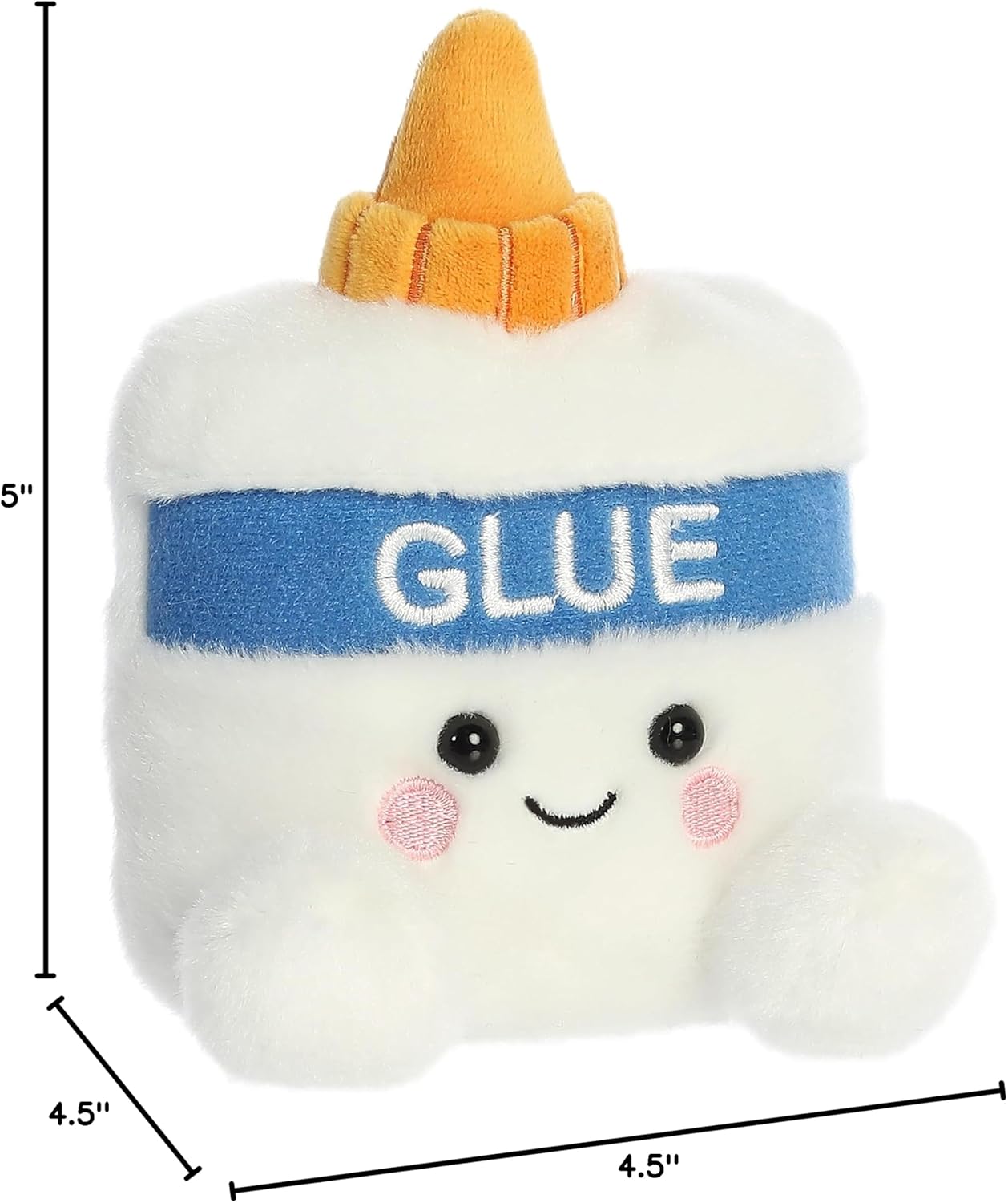 Aurora® Adorable Palm Pals™ Gooey Glue™ Stuffed Animal - Fun Collectible Plush for Kids and Adult Collectors - Perfect for Decorating Rooms and Birthday Gifts - White 5 Inches