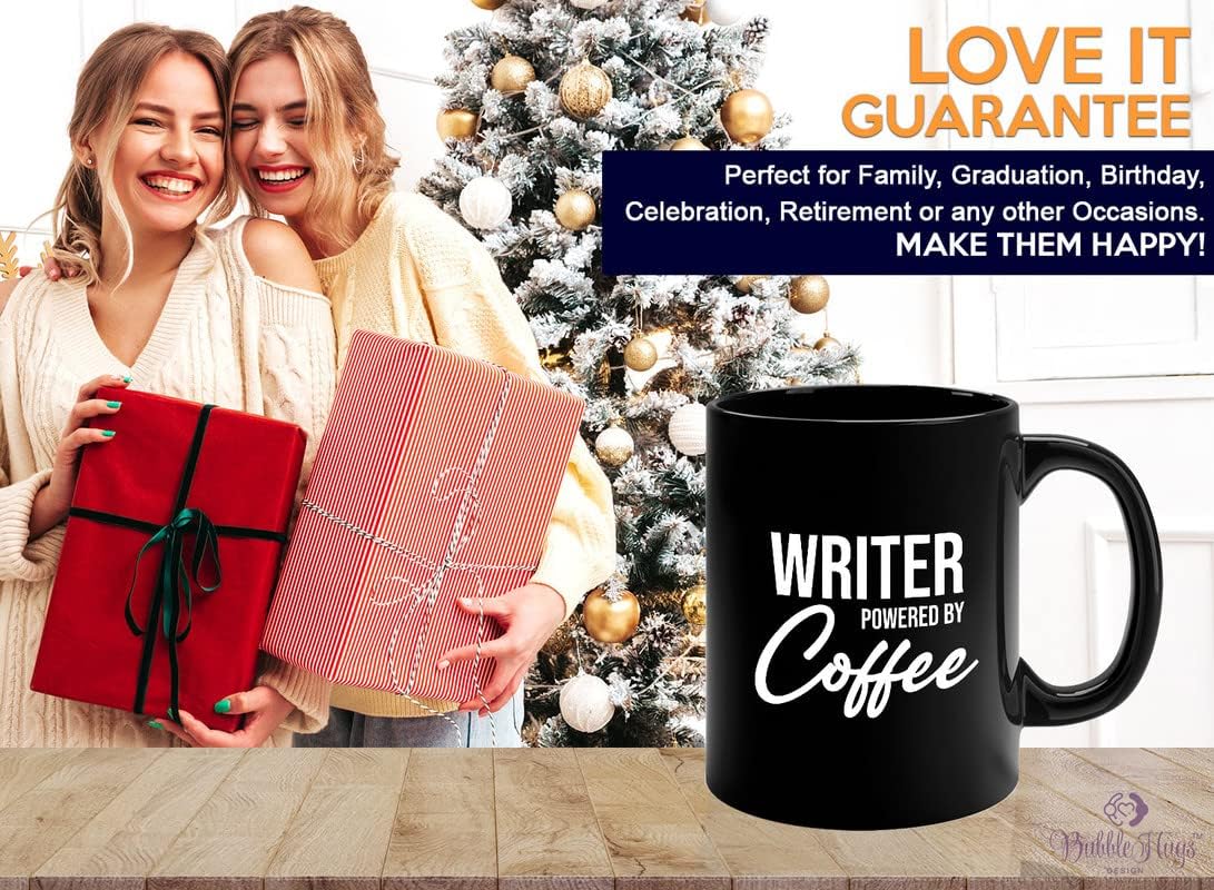 Writer Coffee Mug 11oz Black - Writer by coffee - Paper Butterfly Lid For Novelist Poet Columnist Encouragement journalist author book lover bookworm