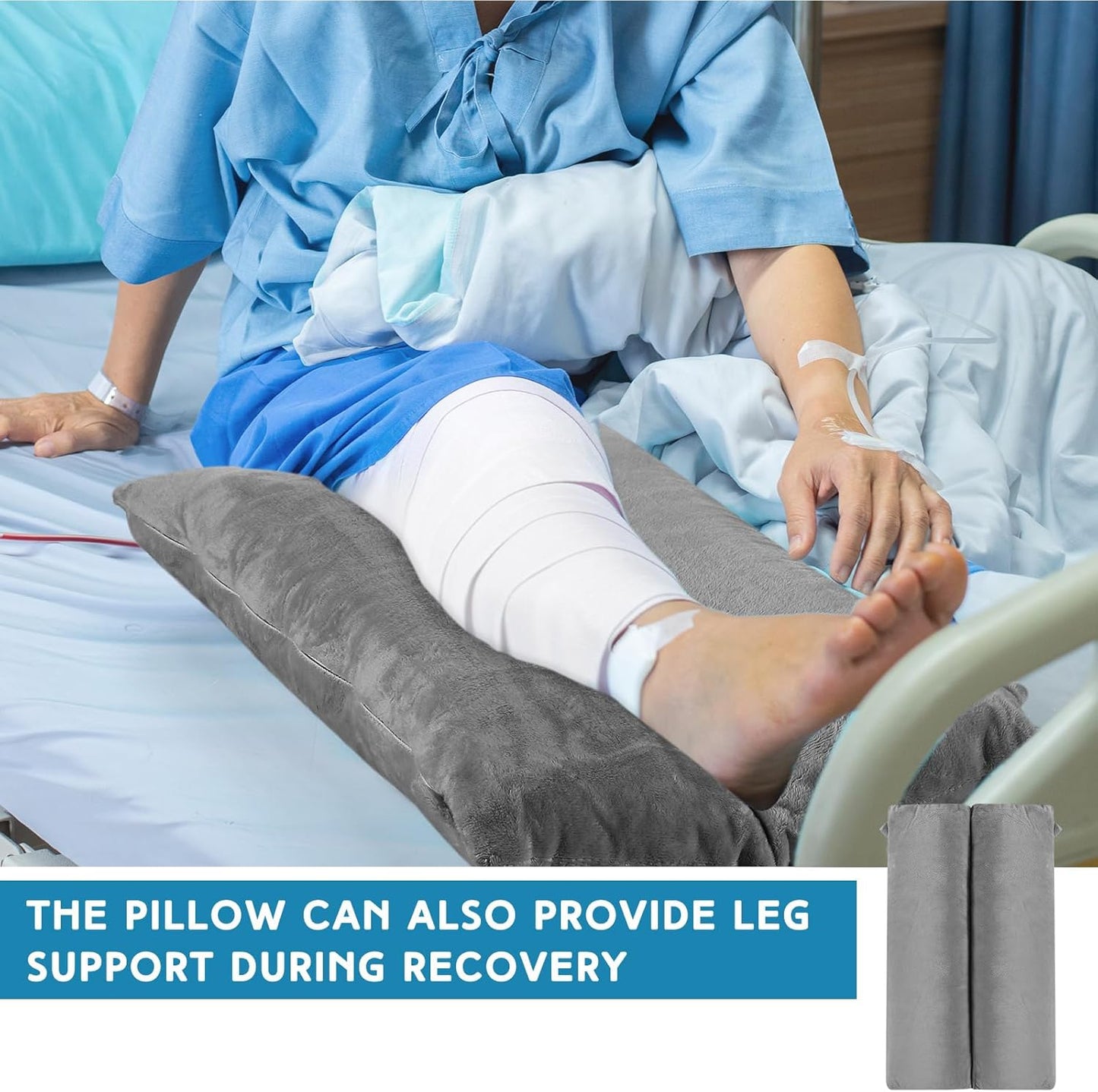 Soaoo Arm Pillows for Adults Pain Relief for Arm Pain Broken Post Surgery Soft Rest Support Pillow Leg Injury(Grey)