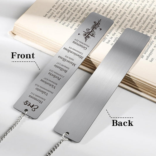 Spanish Christian Bookmark Gifts - Bible Verse Metal Book Marks Religious Biblical Inspirational Page Marker for Reading Women Men Prayer School Birthday Baptism First Communion Graduation