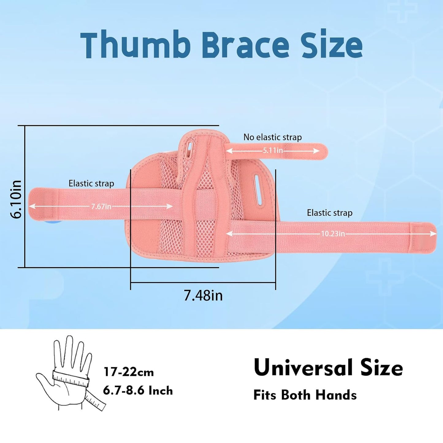 New Upgraded Thumb Brace for Right & Left Hand, Reversible Thumb Splint for Arthritis Pain And Support, Thumb Stabilizer for Sprains, Tendonitis Relief, Pink Thumb Brace for Women