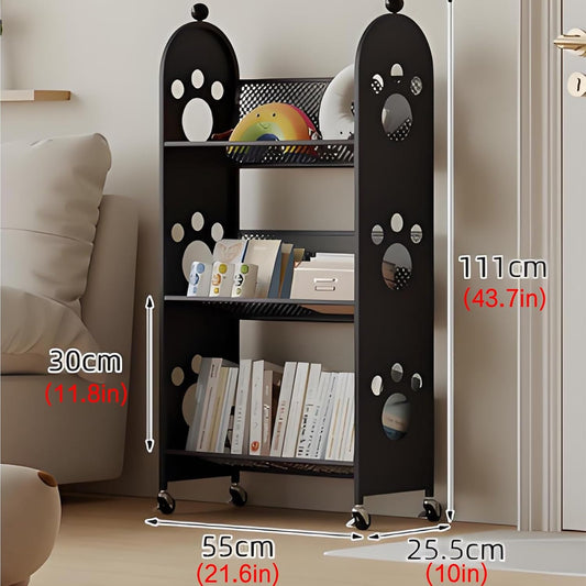 Rotating bookshelf,spinning bookshelf,rotating book shelf,metal bookshelf,unique bookshelf,horizontal bookshelf,room decor,Suitable for living room, study, bedroom, office, balcony(Black)