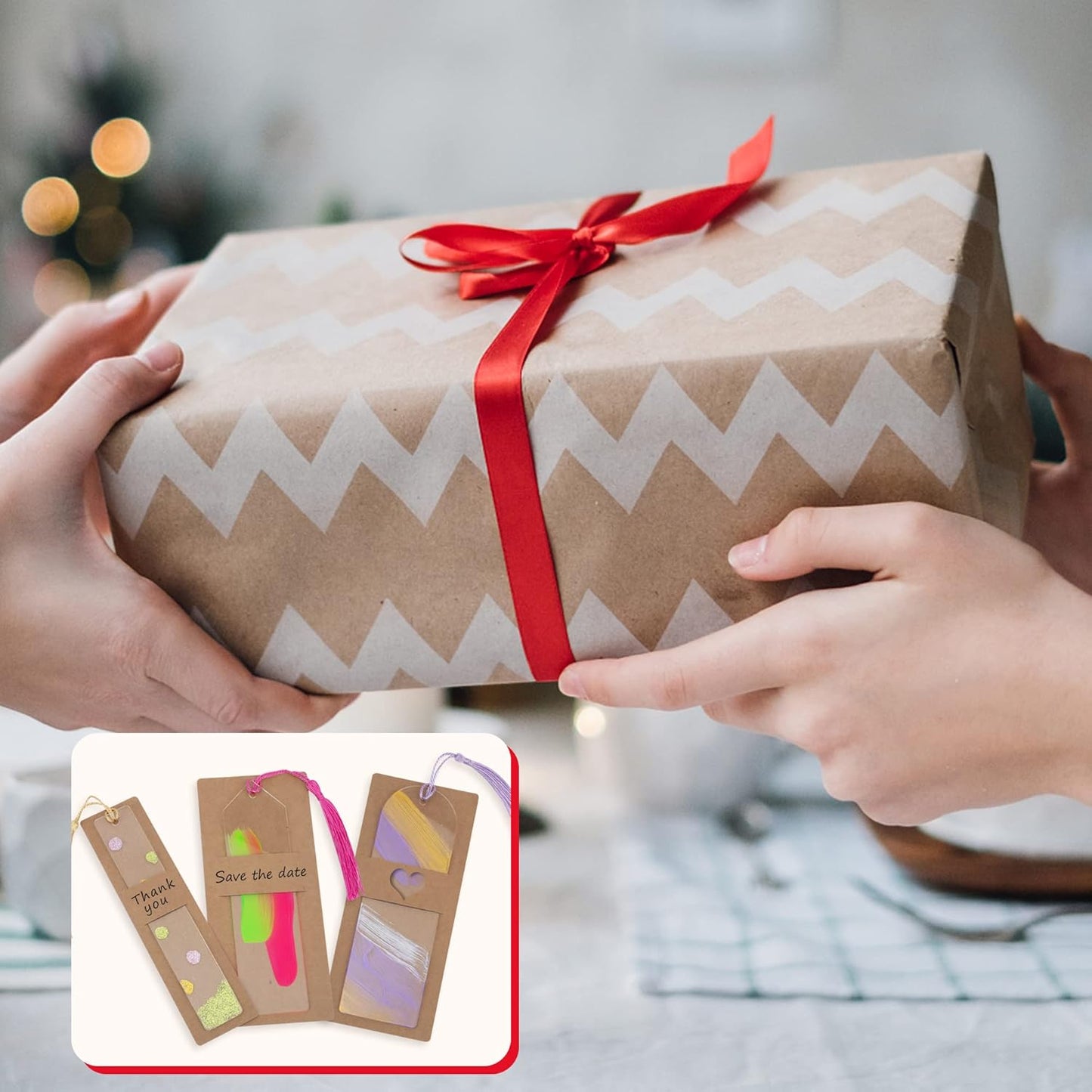 Kraft Bookmark Holder 30 PCS for Acrylic Bookmarks Bulk DIY Bookmarks Sleeves Wrapping Display Cards Small Business Packaging Supplies for Party Gift