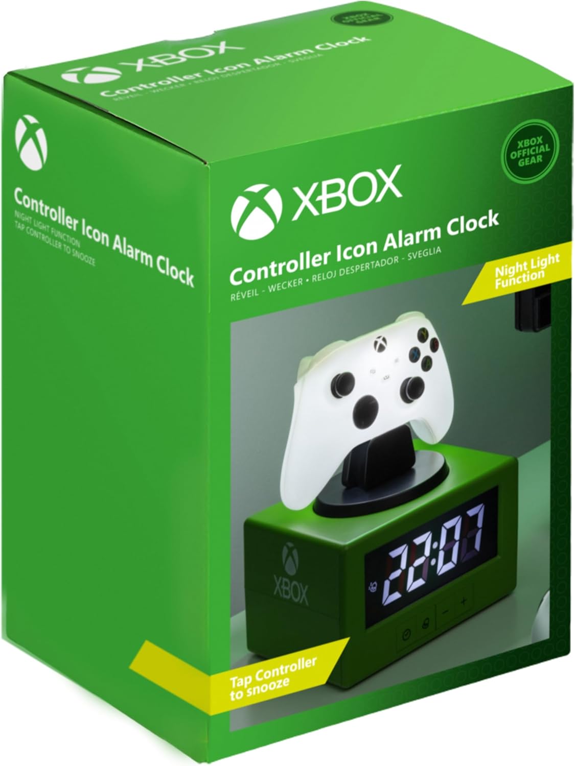 Paladone Xbox Controller Digital Alarm Clock with Night Light Function, Officially Licensed Gaming & Bedroom Décor for Kids, Adults, Boys, Men, Gifts for Gamers