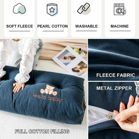 Triangular Wedge Headboard Pillow,Fleece Triangle Cushion Reading Pillow Bed Back Positioning Support Backrest Solid Color Large Bolster with Removable Cover~/