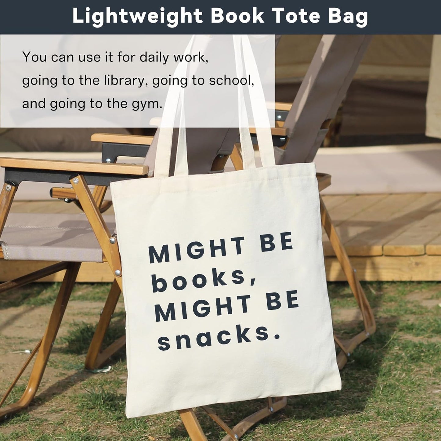 Book Lovers Gifts Canvas Tote Bags for Women Gifts for Book Lovers Cute Tote Bag Bookish Reading Accessories