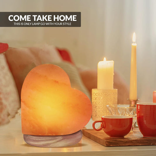 Himalayan Glow 944AC USB Heart Salt Lamp, Multicolor Night light, Best Home Decor by WBM