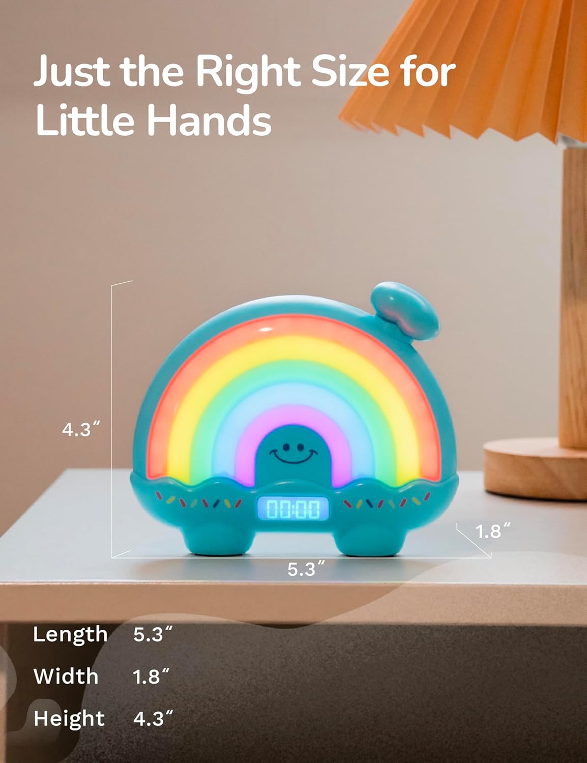 Timer Pal Rainbow Timer for Kids, Visual Timer for Kids with Night Light, Color-Changing Magnetic Visual Timer for Classroom/Calming Corner/Home (Blue)