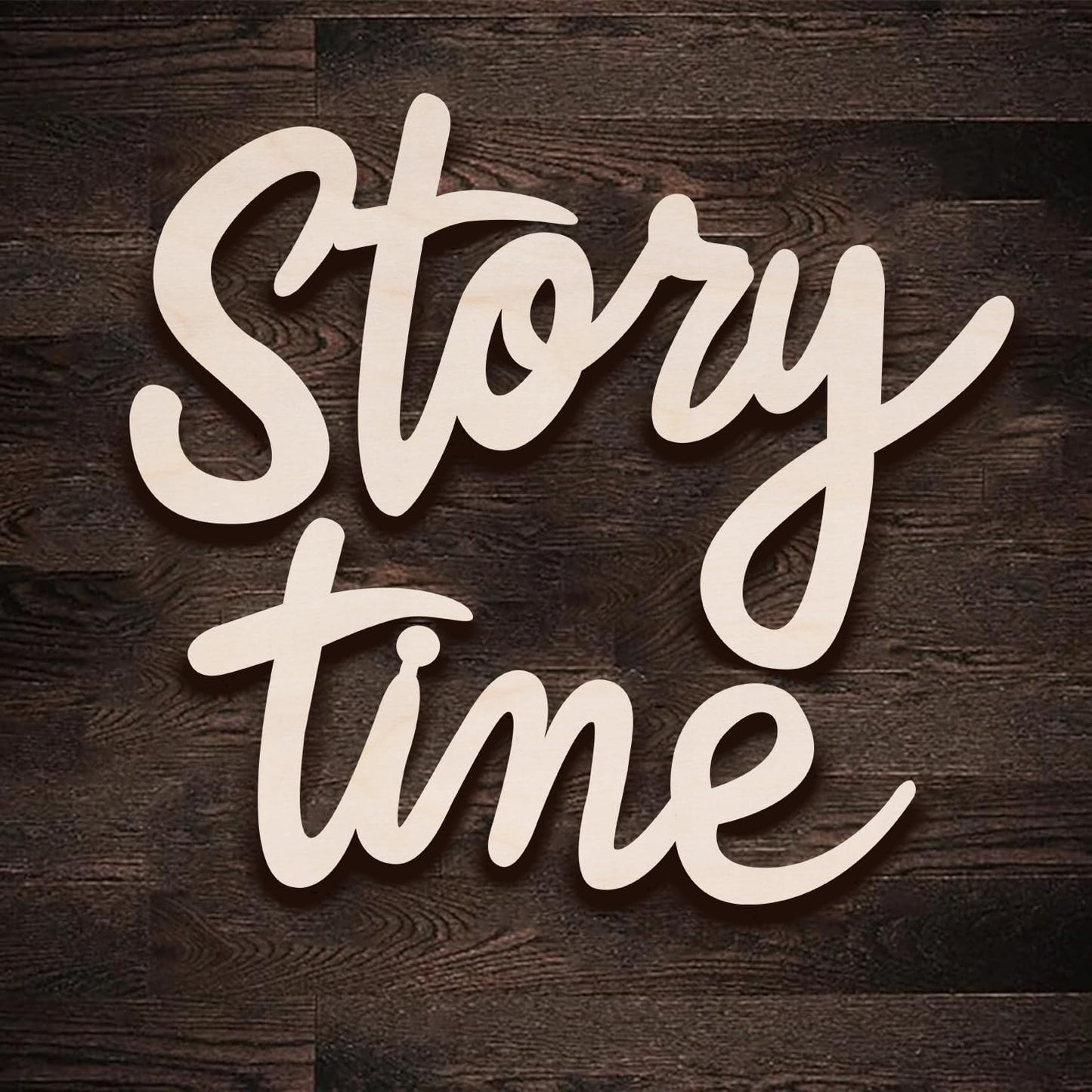 Wooden Storytime Sign for Backdrop, Wooden Letters Reading Corner, Boho Nursery Decor Quotes Kids Reading Nook Wall Art for Kids' Nursery & Playroom