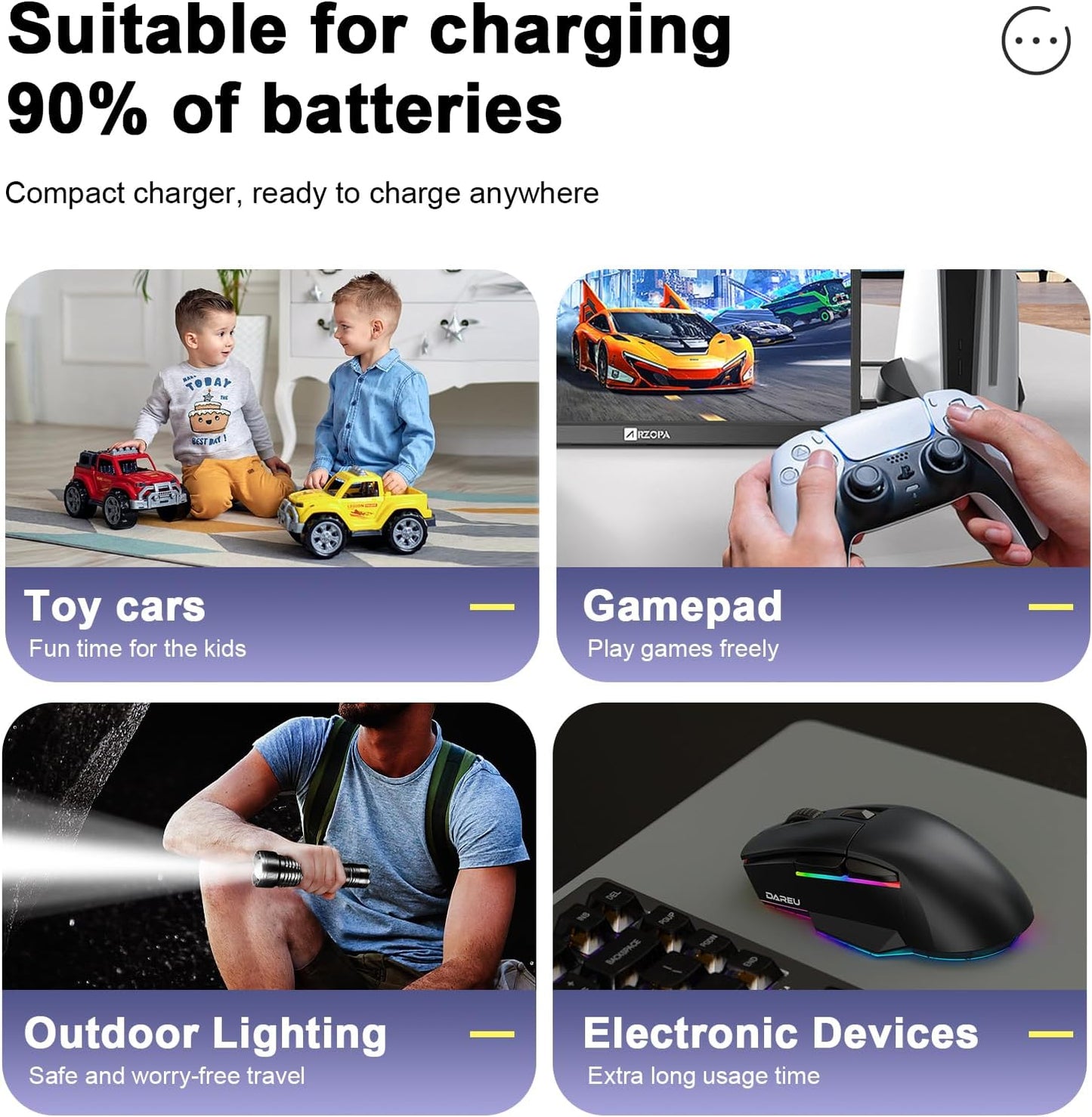 ISDT A4 Air Smart Battery Charger AA AAA 4 Bay Portable Charger with USB C Port Fast Charging for NiMH NiCd Lithium Rechargeable Batteries with Bluetooth APP Connection (Black)