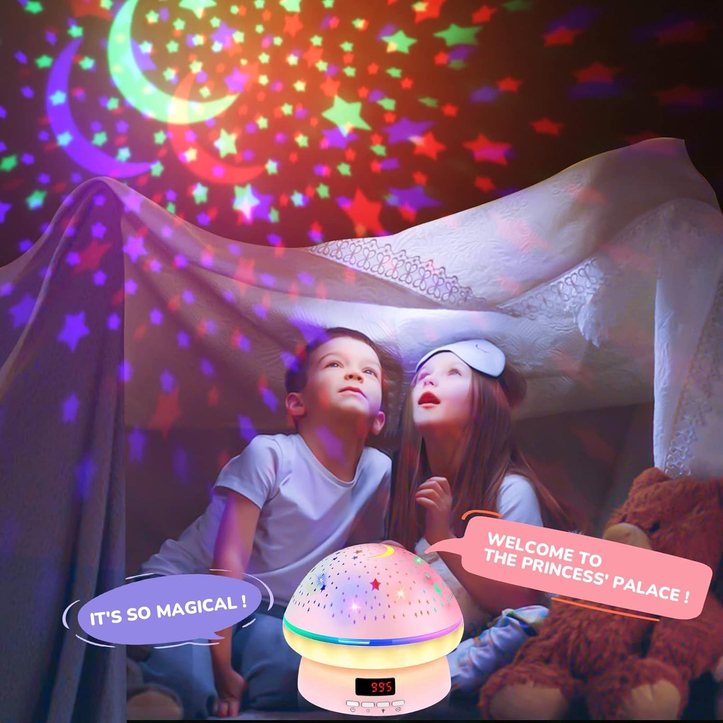 MINGKIDS Toys for 3-8 Year Old Girls Boys,Star Night Light Projector with Hard Projection Cover, Timer&Rotation,2-9 Year Olds Kids Chritsmas Birthday Gifts
