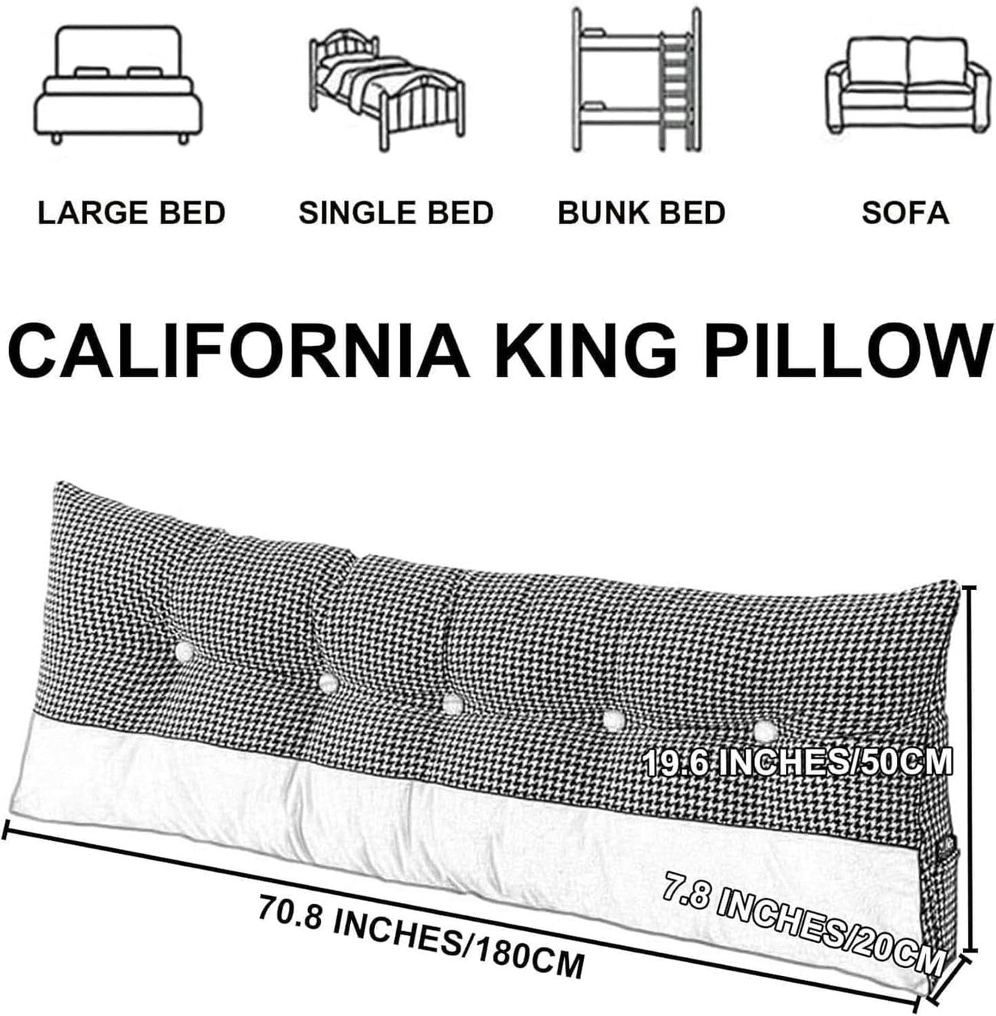 Triangular Headboard Pillow Twin, Wedge Bed Pillow Backrest Reading Pillow, Backrest Positioning Support Bolster Cushion