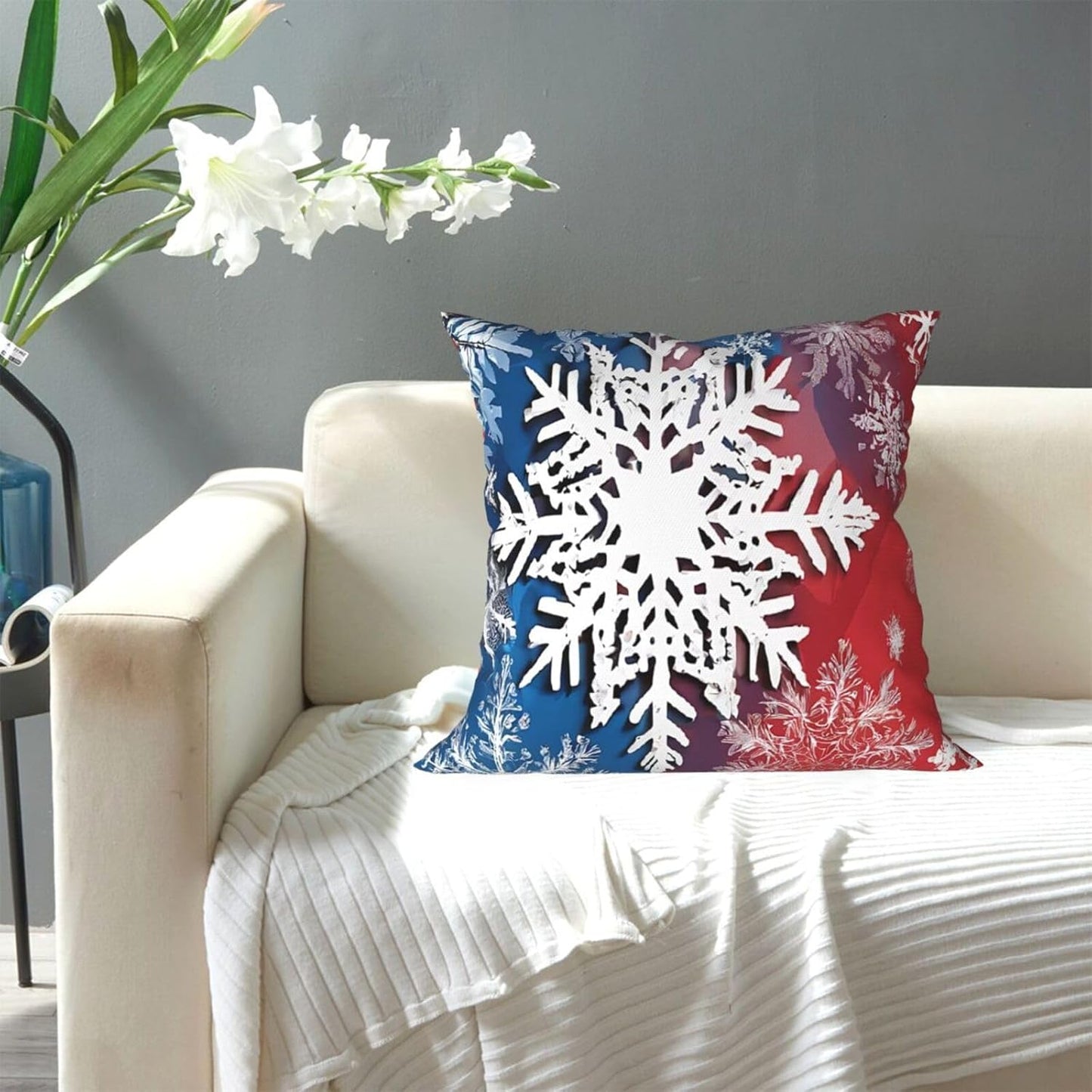 All-Season Square Pillow Covers 18"X18", Glitter Sequin Spot, Decorative Throw Pillow Covers for Sofa Bed Couch, Hidden Zipper Cushion Cover, Square Lumbar & Accent Pillowcases for Home Decor