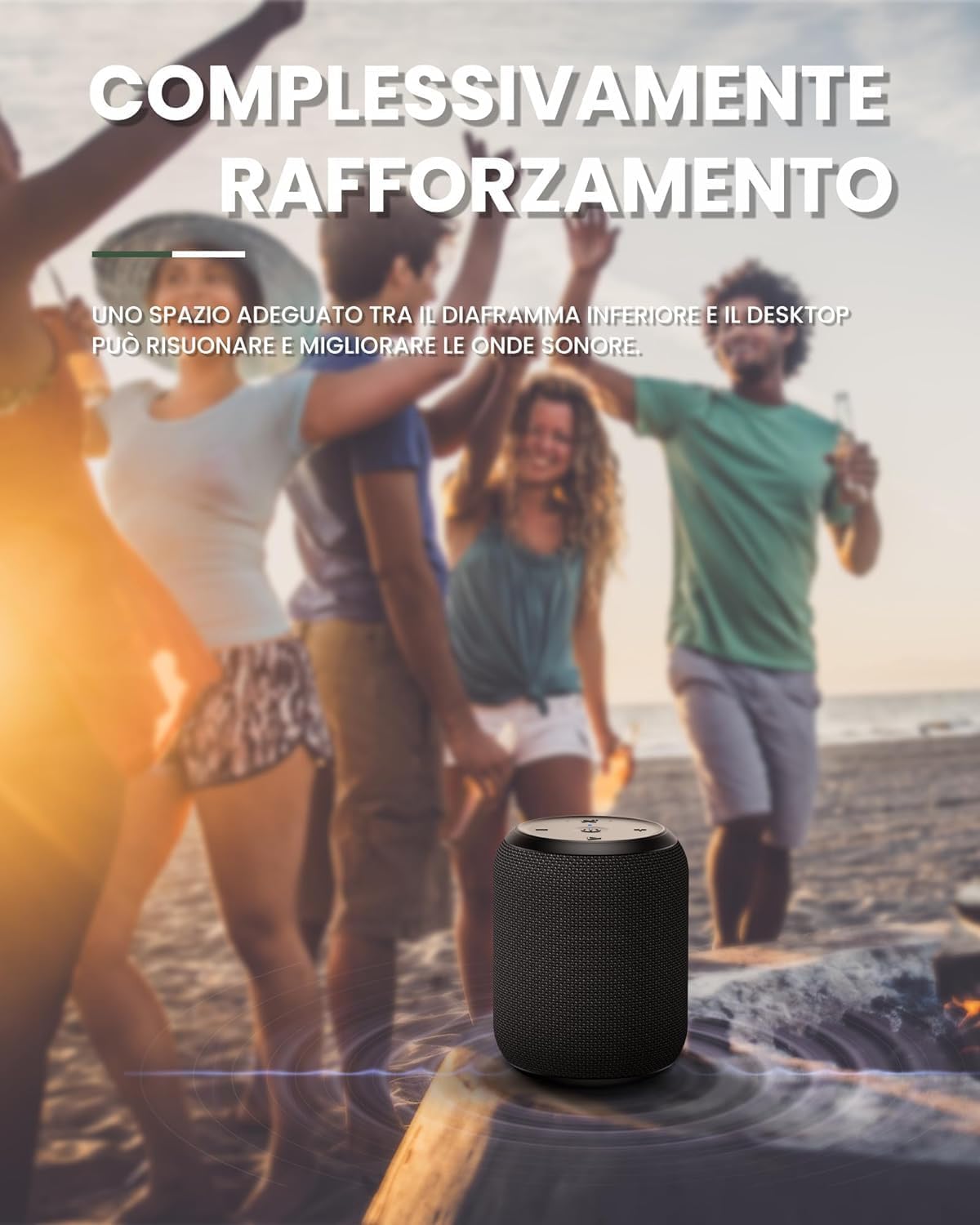 NOTABRICK Bluetooth Speaker with15W, IPX67 Waterproof Portable Speakers Bluetooth Wireless V5.0, Stereo Sound, Active Extra Bass, Double Pairing, for Party, Home Theater, Game Theater