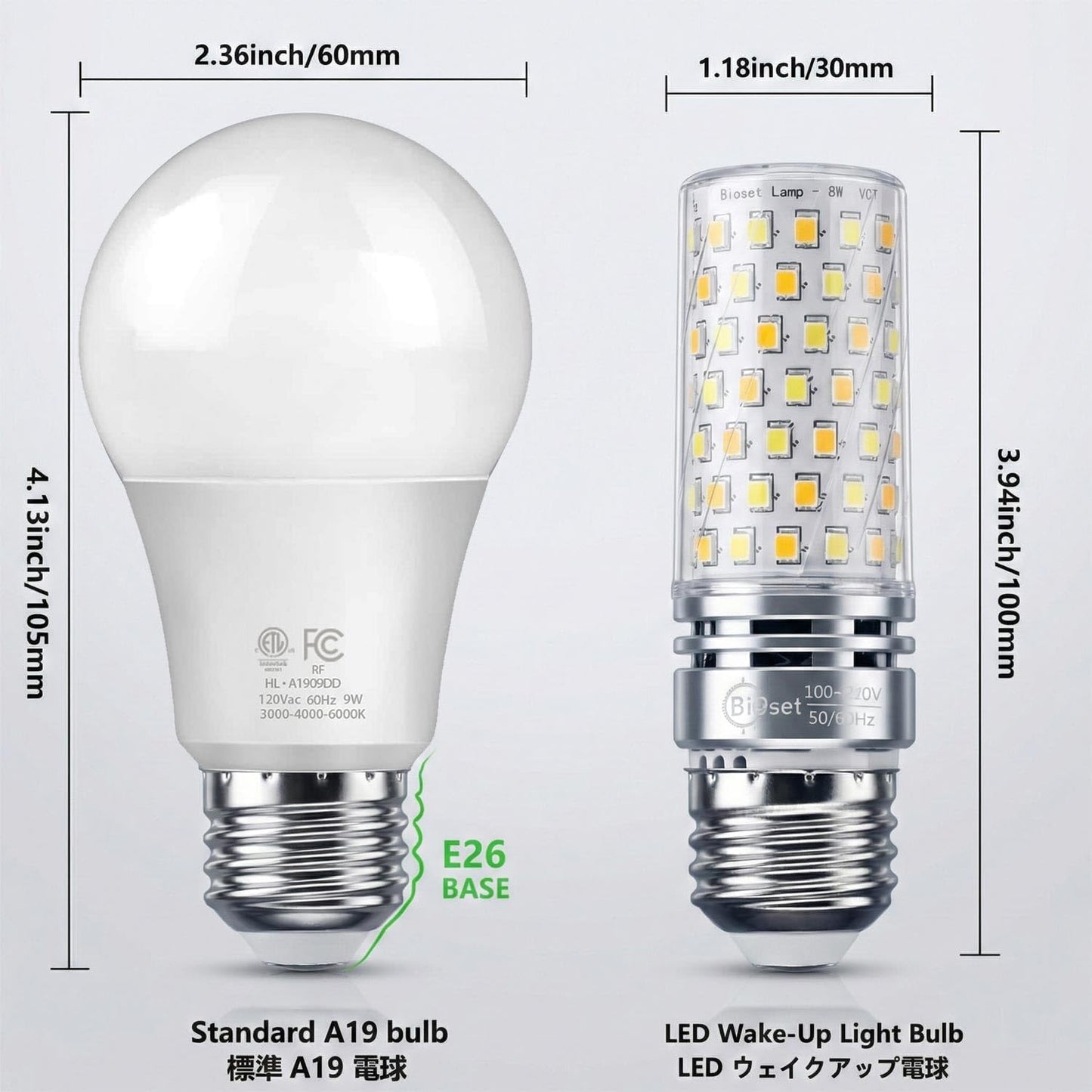 Morning Wake-Up Essential | Smart LED Light Alarm Bulb with Sunrise Sunset Simulation & Natural Sounds, 2-in-1 for Wake-Up & Sleep Aid, App + Remote, 800 Lumens, Perfect for Bedroom Ambiance