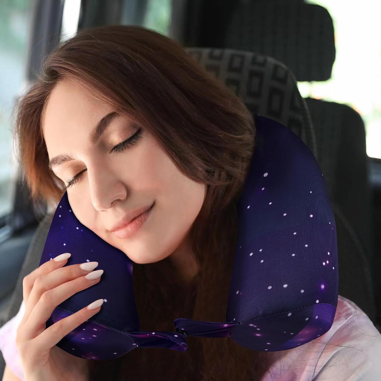 2 Pack Travel Pillow Twist Memory Foam Neck Support Adjustable Pillow for Airplane Train Bus or at Home-Neck Bendable Roll Pillow for Chin, Shoulder Pain Lumbar Rest Leg Support