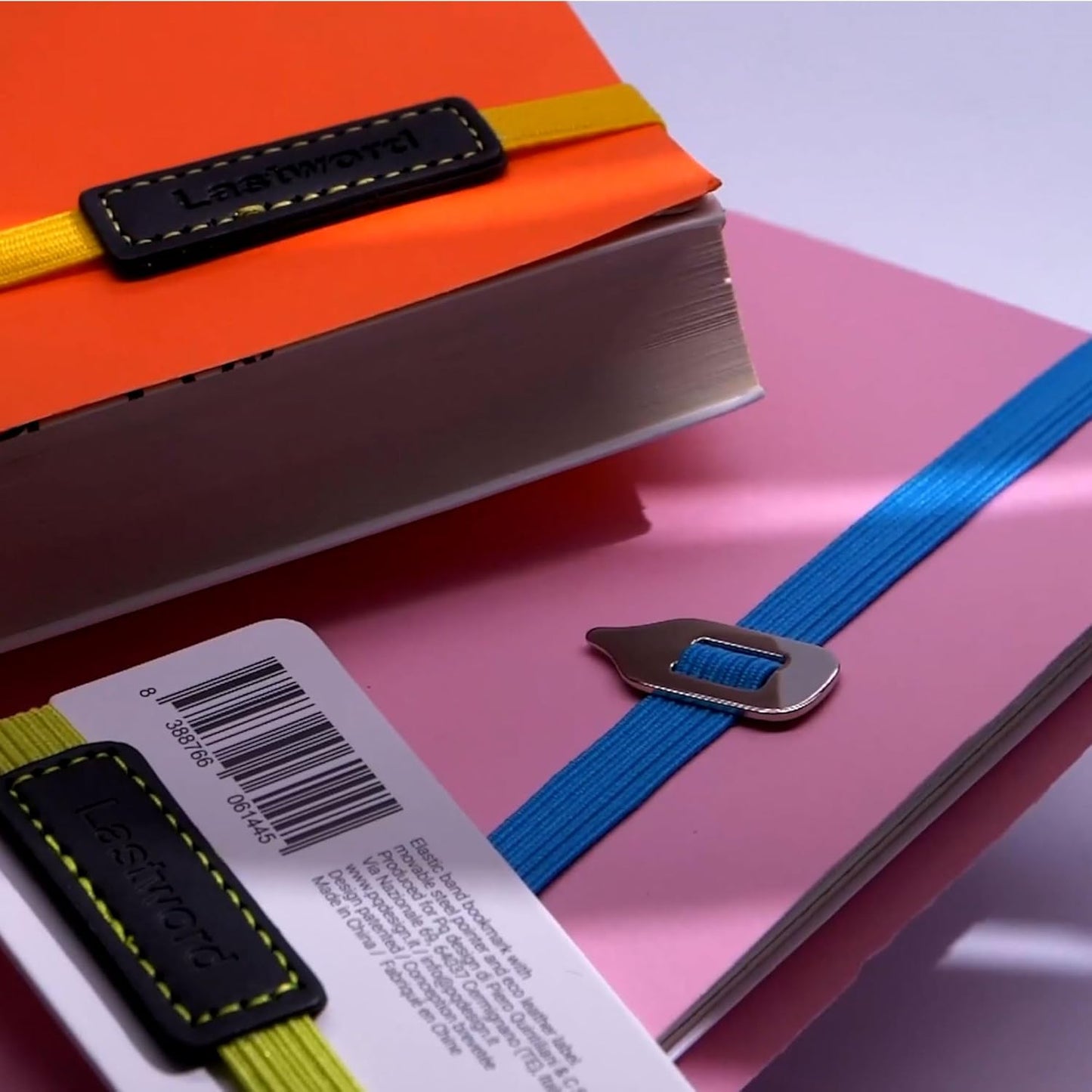 Lastword Elastic Bookmark Perfect for Any Book - Book Markers with Line Pointer Design Made in Italy - Blue