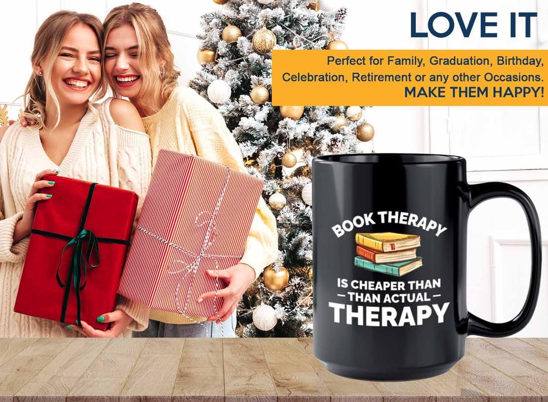 Book Lover Coffee Mug 15oz Black - Cheaper than actual - Gift For Poets Bookish People Bibliophile Librarian Book Club Reader