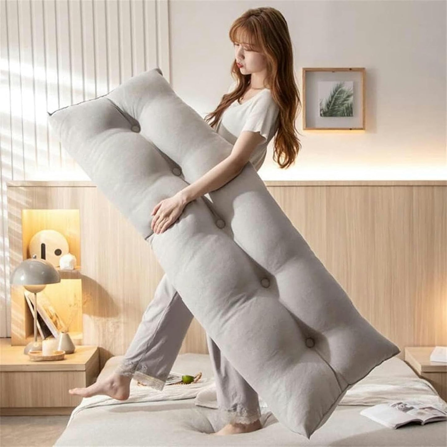 Large Triangular Bed Rest, Removable Wedge Headboard Pillow Reading Daybed Bolster Lumbar Cushion Positioning Support Pillow Bed Rest Pillows(Green,60 * 20 * 50cm)