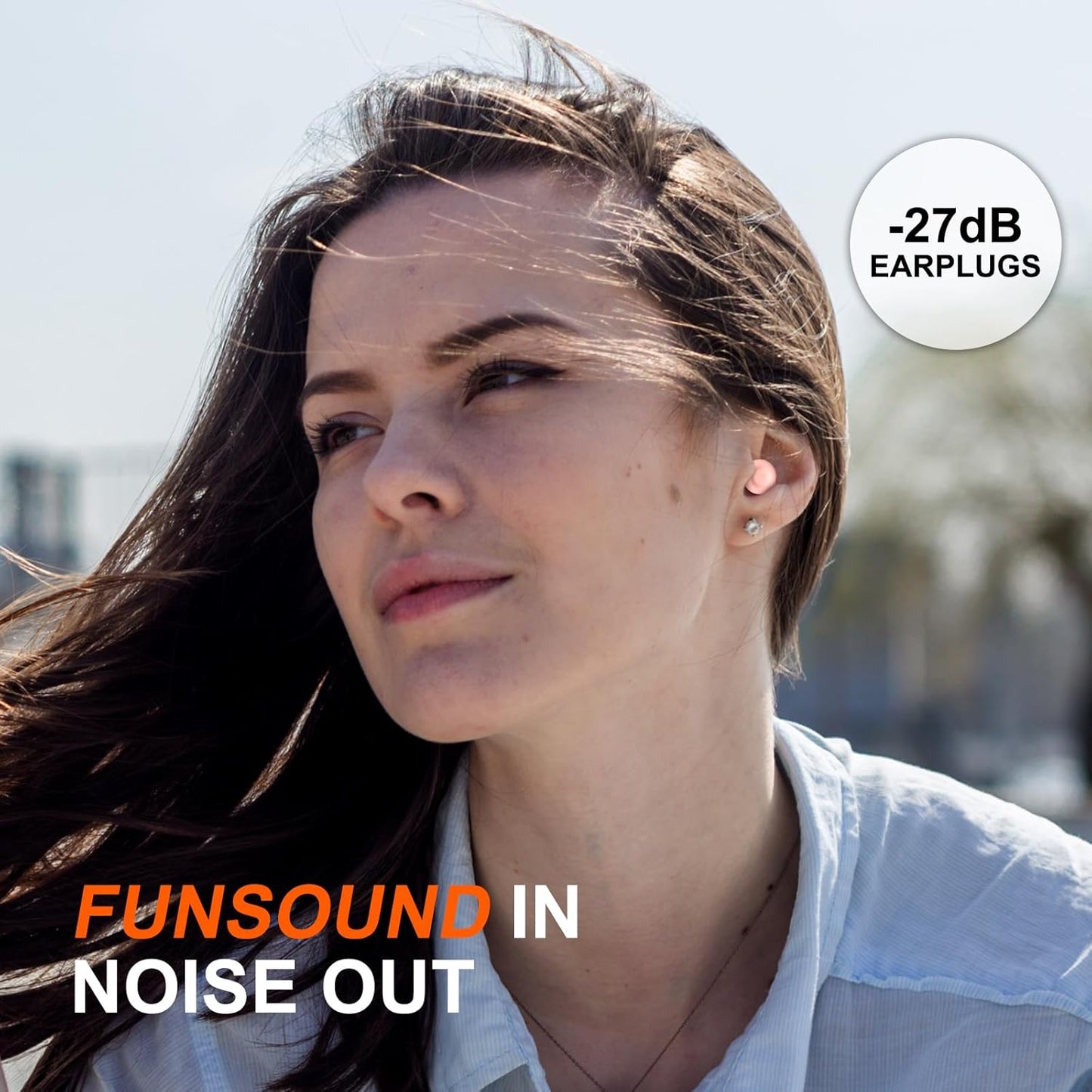 Ear Plugs for Sleeping Noise Reduction Reuseable, Concerts, Focus, Travel, Work, High Fidelity – 7 Pairs Eartips – Flexible Soft – Touch – NRR of 24 and 27 dB Noise Cancelling (Pink)