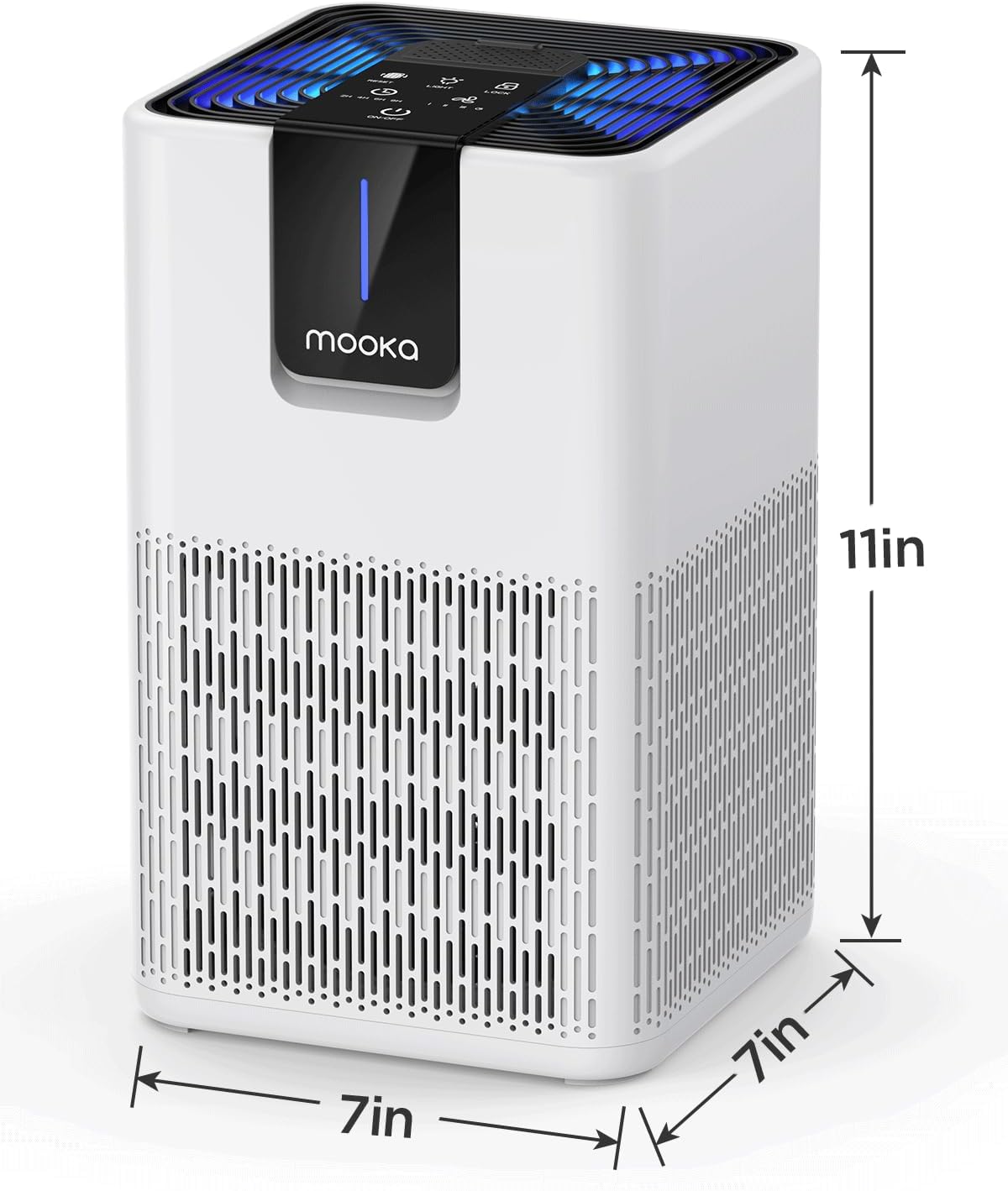 Air Purifiers for Home Large Room 1250 Ft²,MOOKA H13 HEPA Air Purifier for Pets Dust Odor Smoke,Aromatherapy Function,Air Cleaner with 15dB Quiet Sleep Mode for Bedroom Office Living Room,M05,White