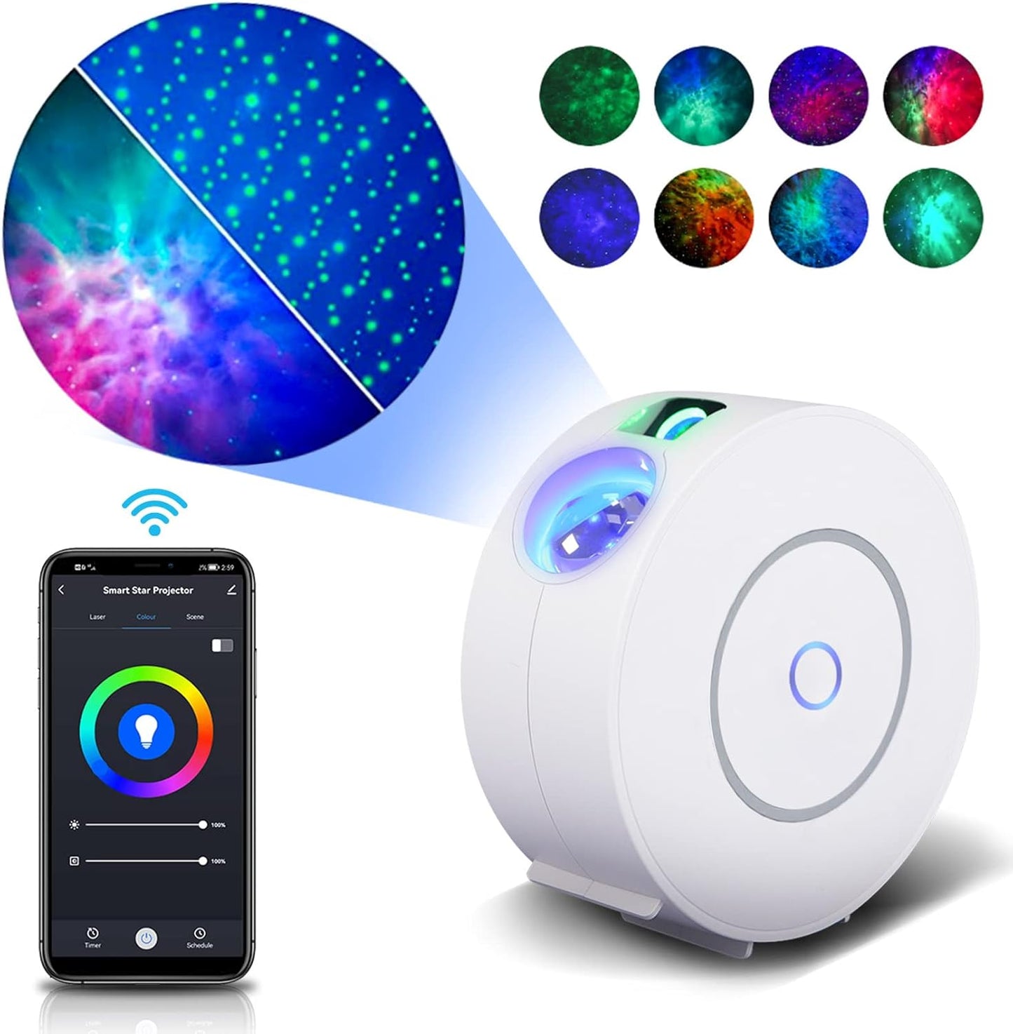 Galaxy Projector for Bedroom,Star Projector Galaxy Light,Northern Lights Projector,Ceiling Starlight Projector,Nebula Lamp,Smart APP&Voice Control,Aurora LED Night Light for Valentines Day Gifts