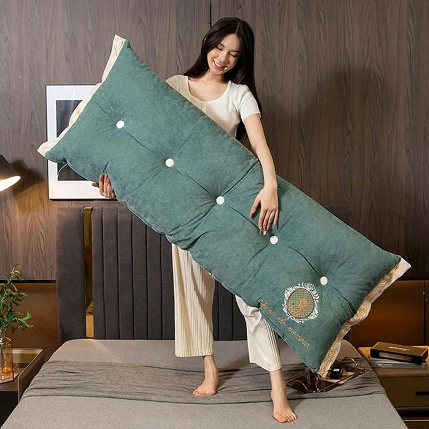 Triangular Reading Bed Rest Pillow, Wedge Body Positioners Pillow Bed Back Cushion Pillow Daybed Backrest Support Cushion Bed Rest Pillows(Brown,100 * 60CM)