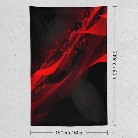 FodPand Black And Red Background Tapestry Anti-fading Wall Tapestry with Installation Kit Backdrop Banner Multipurpose Aesthetic Tapestries Boho Wall Art Hanging Decorative Blanket 60"x90"