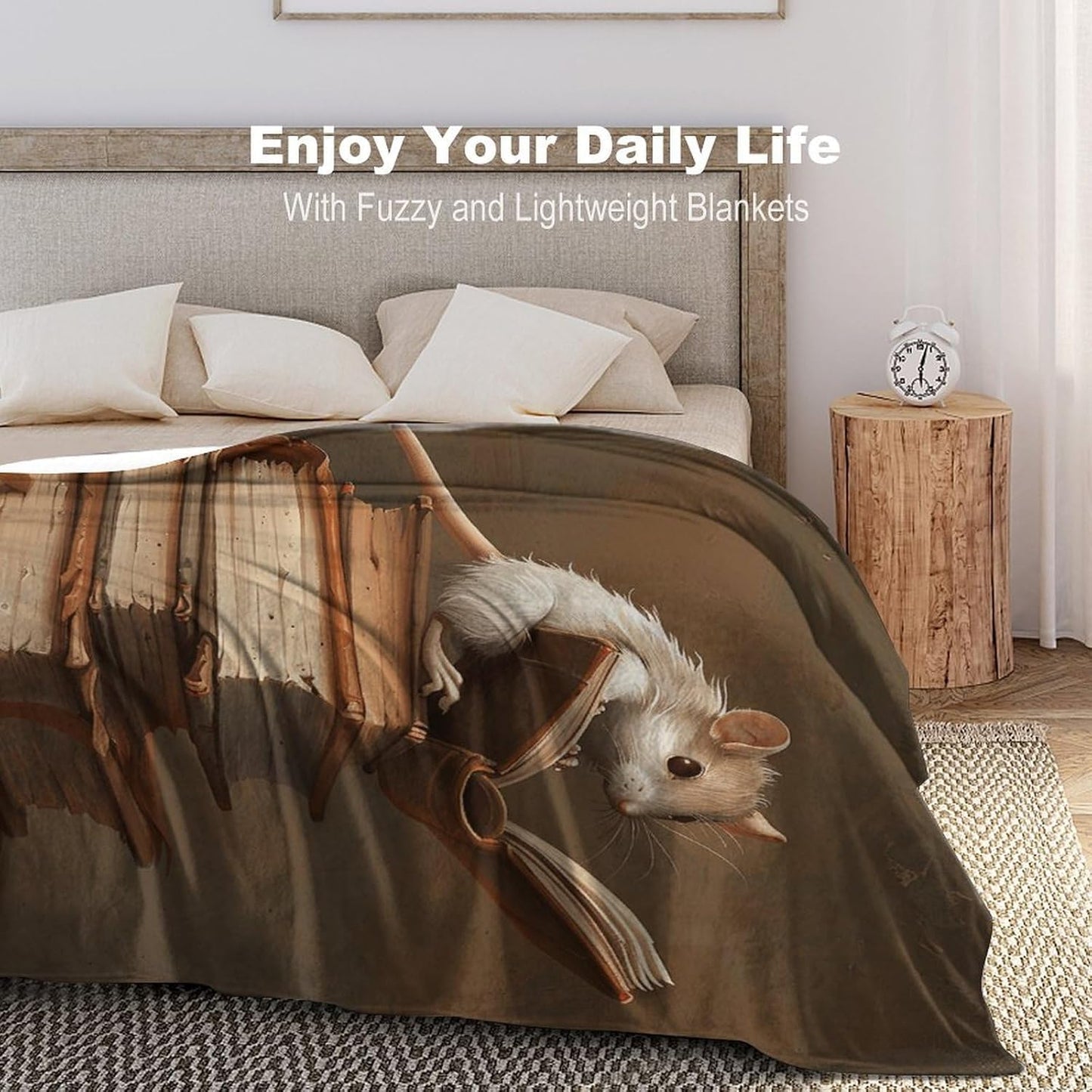 Reading Bed Blankets Luxury Plush Cozy Fuzzy Blanket for Couch Super Soft Warm Lightweight Throw Blanket for Home Decor 40"*50" (100 * 130cm)