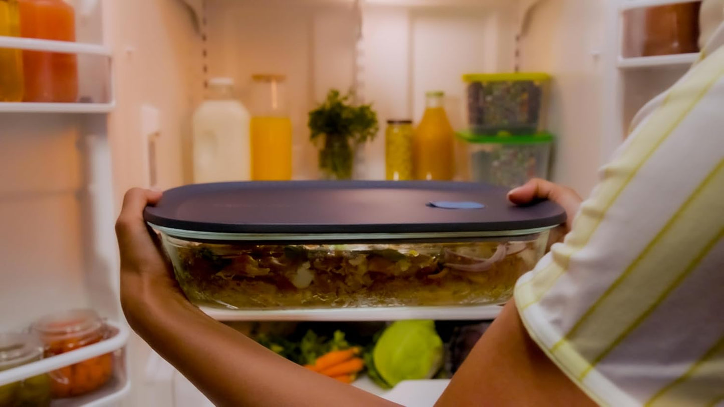 Tupperware Voila Glass XL Rectangular Food Storage – Airtight Baking Dish, 3.2 qt / 3 L