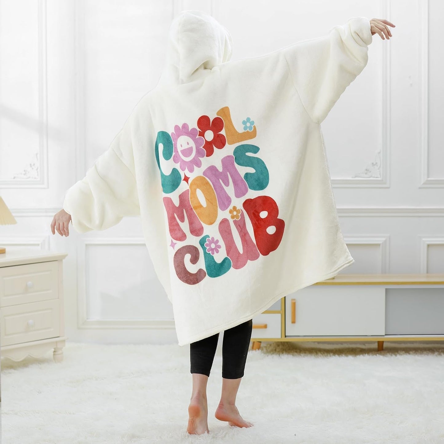 Book Lovers Gifts, Bookish Gifts for Women, Wearable Blanket Hoodie Bookworm Gifts for Reading Lover Librarian Book Nerd Birthday Graduation Mothers Day Gift Oversized Sherpa Fleece Blanket Sweatshirt