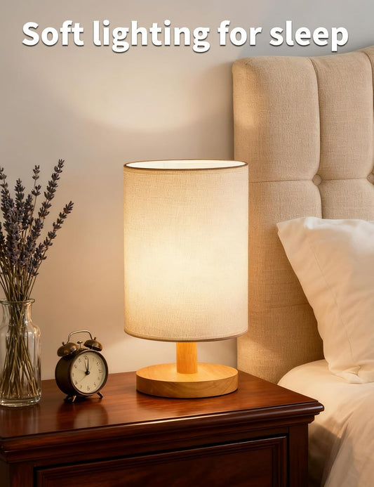 2 Pack Table Lamp, Bedside Lamp Nightstand Lamp, 3000K Warm Light Desk Lamp, USB Powered LED Reading Lamp, Boho Vintage Small Lamp for Bedroom Living Room Office Dorm Dresser Bookshelf
