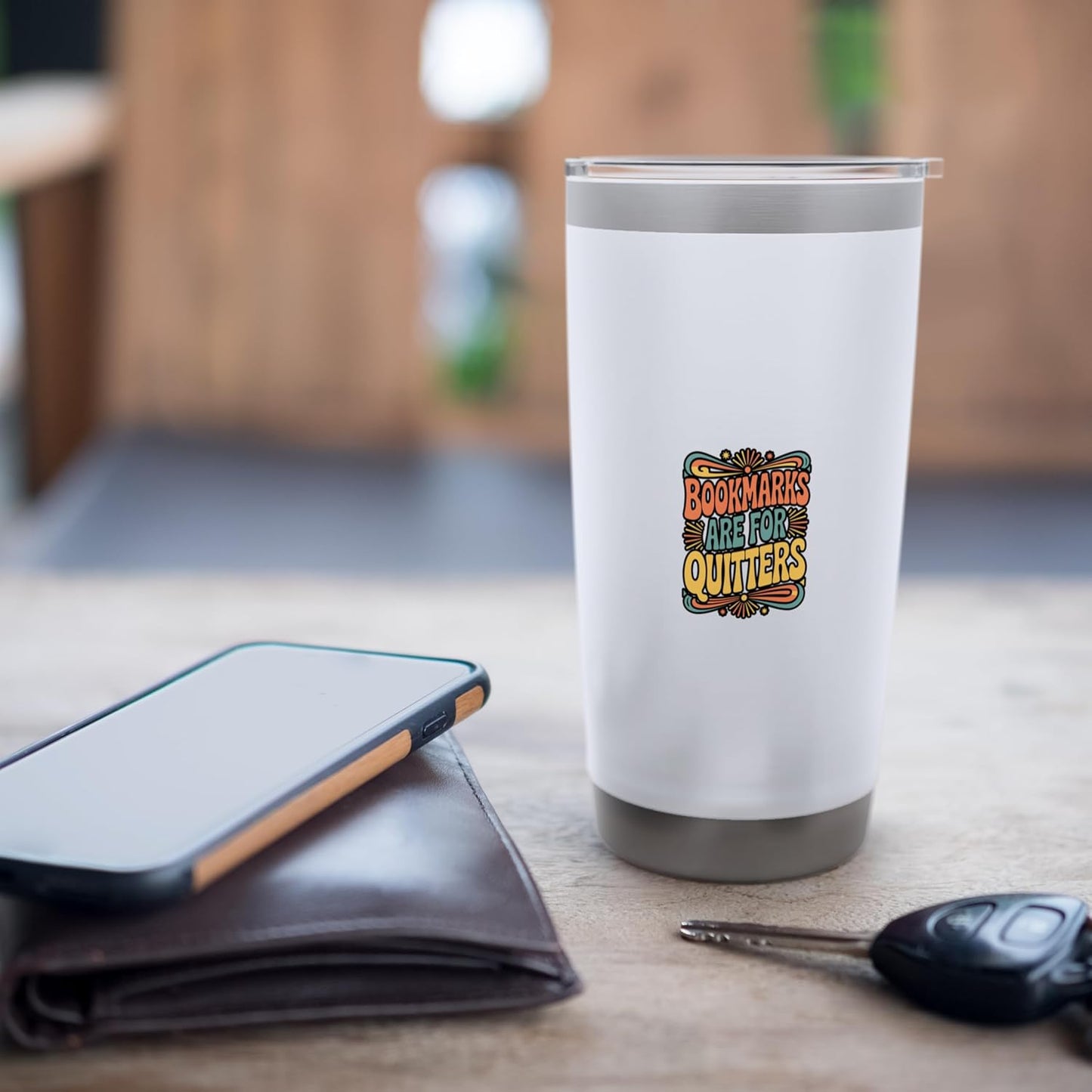 Bookmarks Are For Quitters Retro Reading Meme Stainless Steel Insulated Tumbler