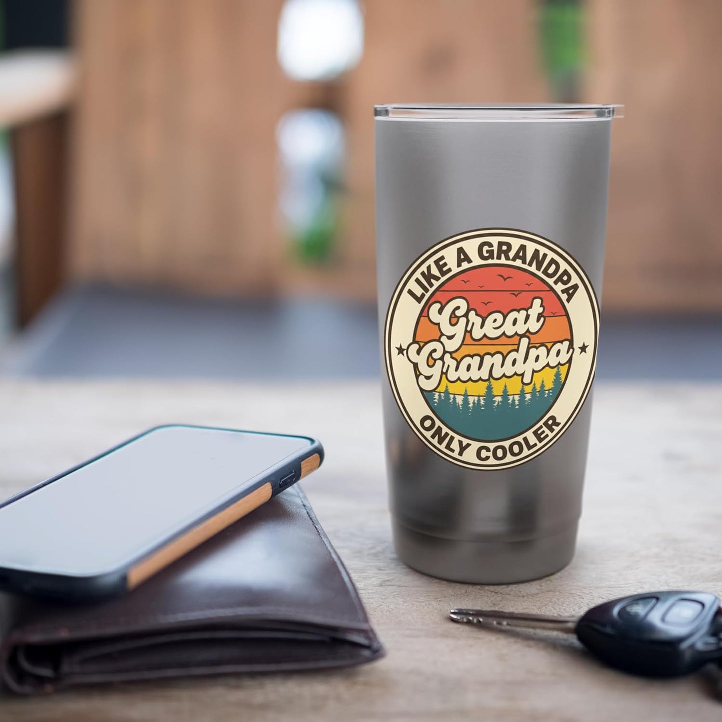 Like A Grandpa Only Cooler Great Grandpa Retro Vintage Grand Stainless Steel Insulated Tumbler