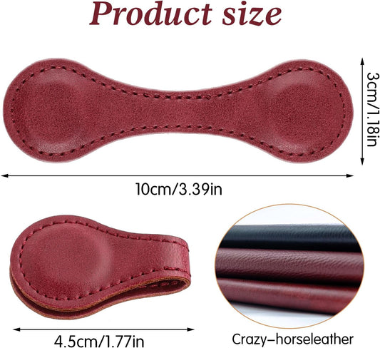 2 Pcs Magnet Leather Bookmark Retro Book Page Holder Vintage Handmade Book Marker Clip Personalized Leather Page Buckles Timeless Reading Accessories for Women Bookworm Lover Readers Teachers