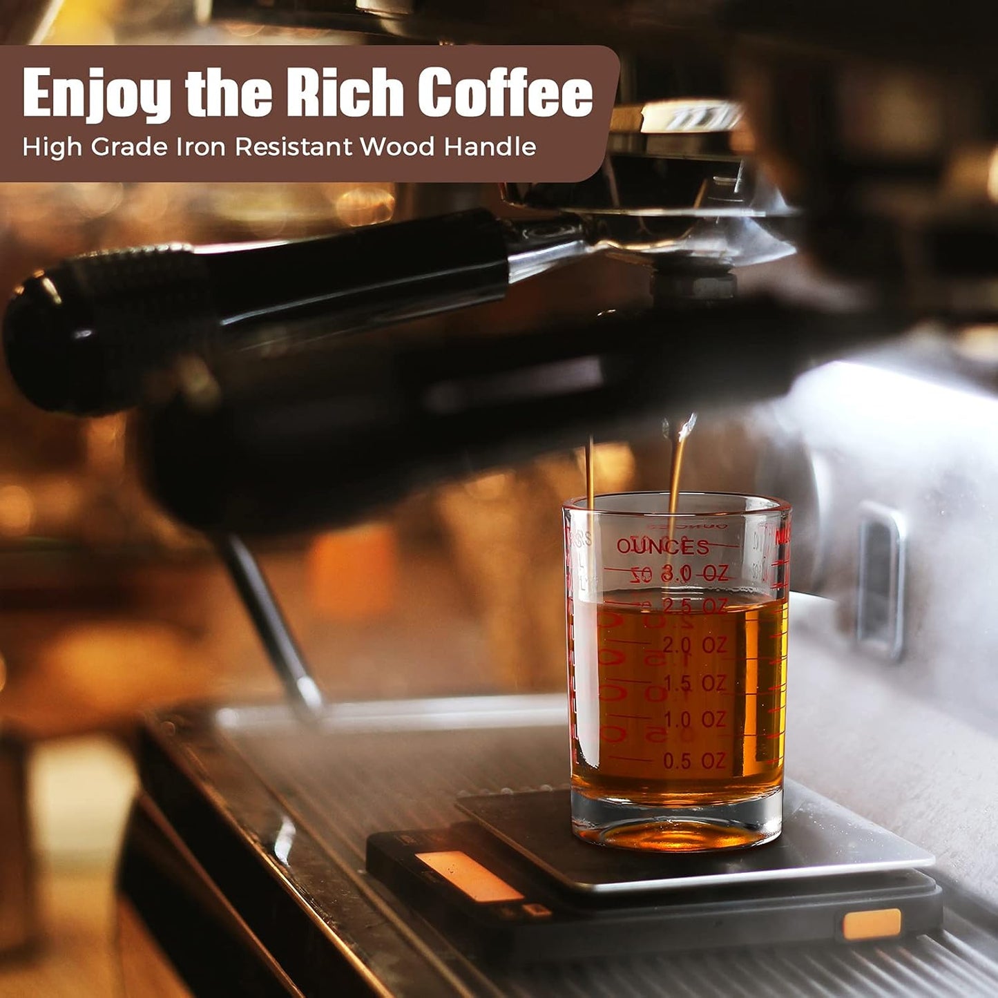 2 Pieces 3 oz/ 90 ml Shot Glass Measuring Cup Espresso Shot Glasses jiggers Liquid Heavy Measuring Cup(Red Color)